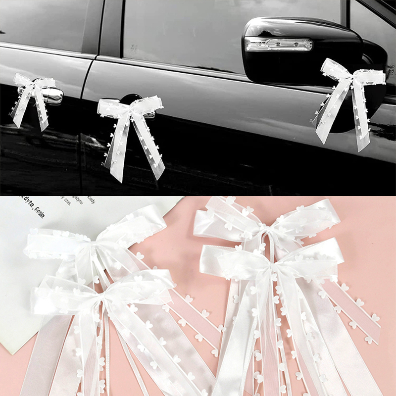 Table Number Gold - 10/20 adet Düğün Bowknots Şerit Beyaz