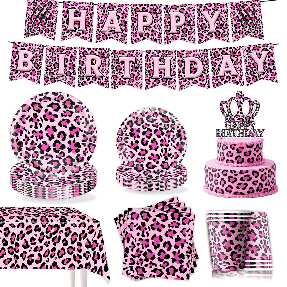 Wedding Supply Kit - Kız Çocukları İçin Pembe Leopar Desenli