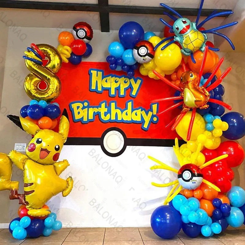 Wedding Supply Kit - 84 adet Pikachu Parti Balonları Garland
