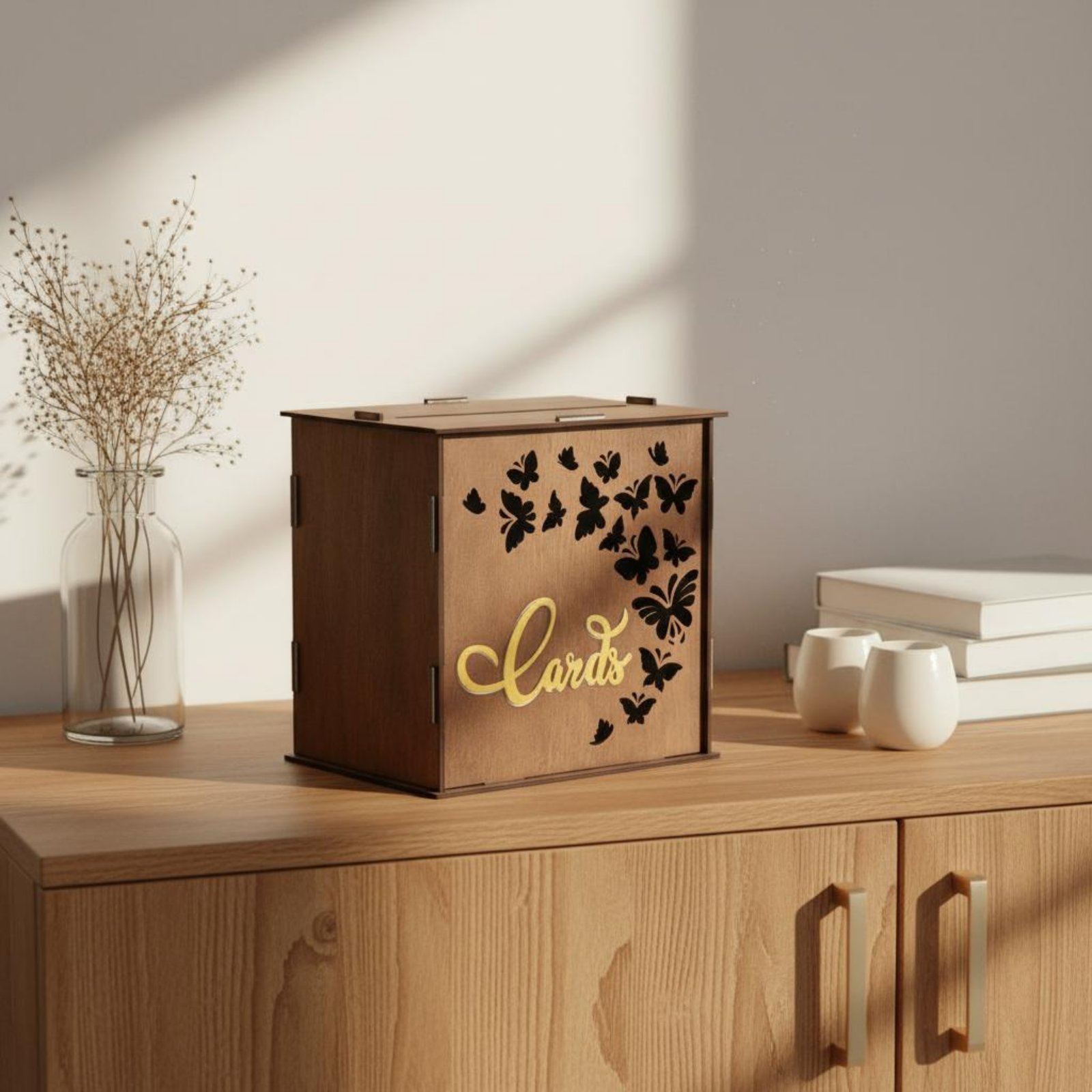 Wedding Card Box - Düğün Kart Kutusu Kart Yuvası Ahşap