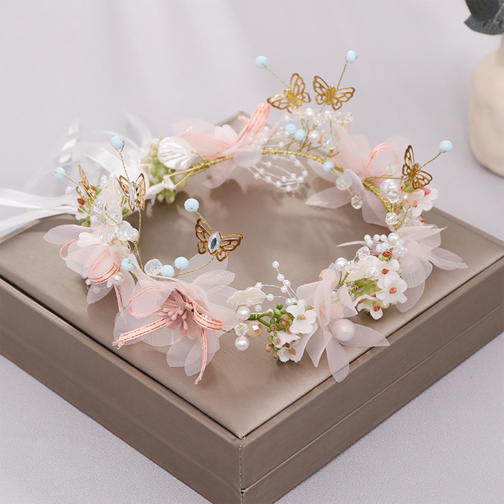 Wedding Supply Store - Kadın kızlar çiçekli kafa bandı gelin