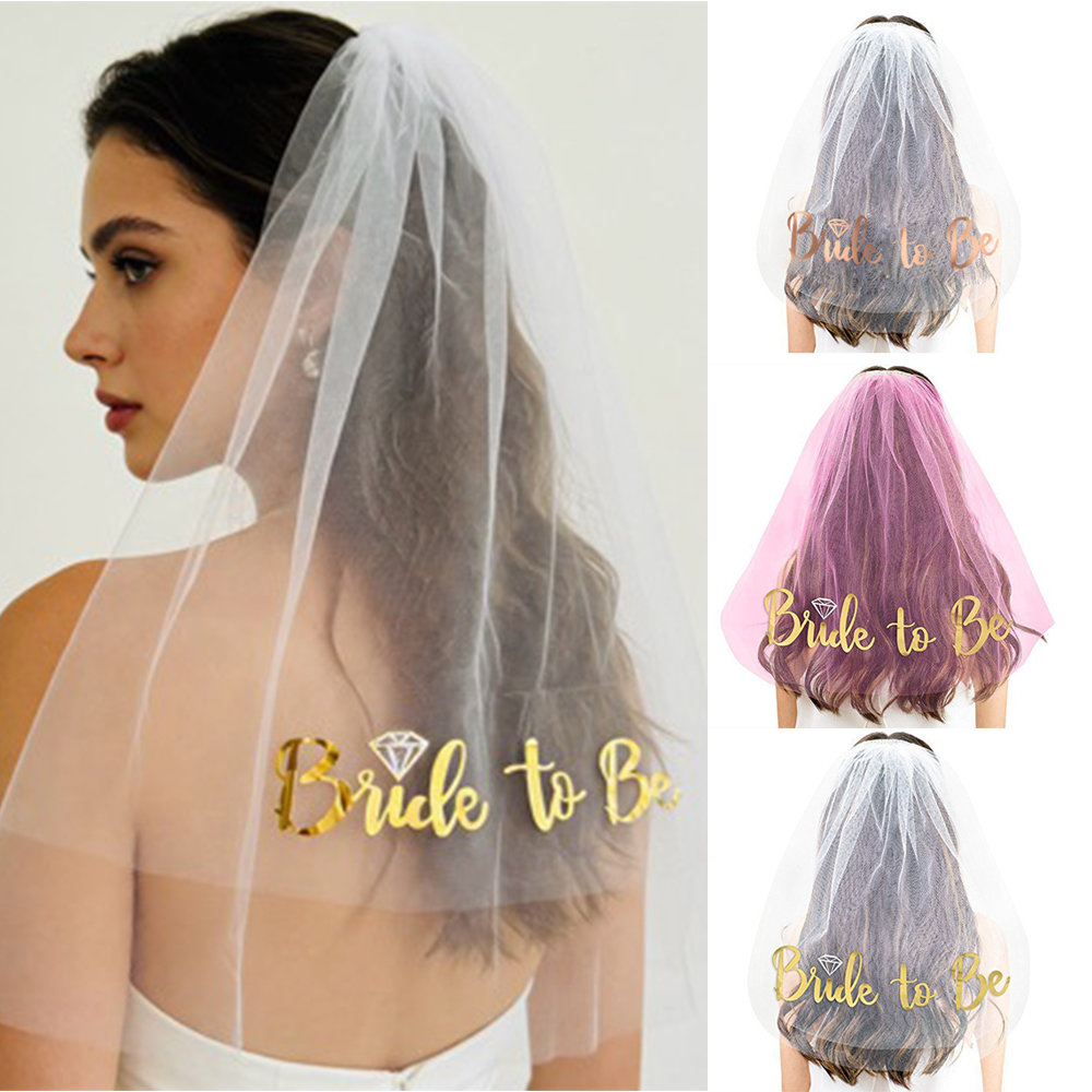 Wedding Supply Store - Gelin Adayı Peçesi Gül Altın Bekarlığa