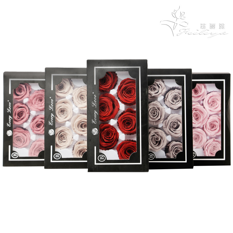 Wedding Supply Bulk - 6 adet Ebedi Gül Çiçek Başları,