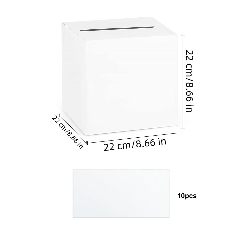 Wedding Card Box - Yaratıcı Beyaz Siyah Düğün Kart Kutusu