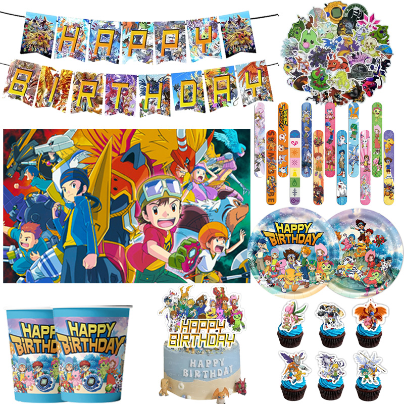 Wedding Supply Kit - Digimon Temalı Doğum Günü Partisi Malzemeleri