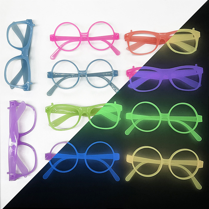 Wedding Supply Bulk - 1 Adet Karanlıkta Parlayan Neon Gözlük,