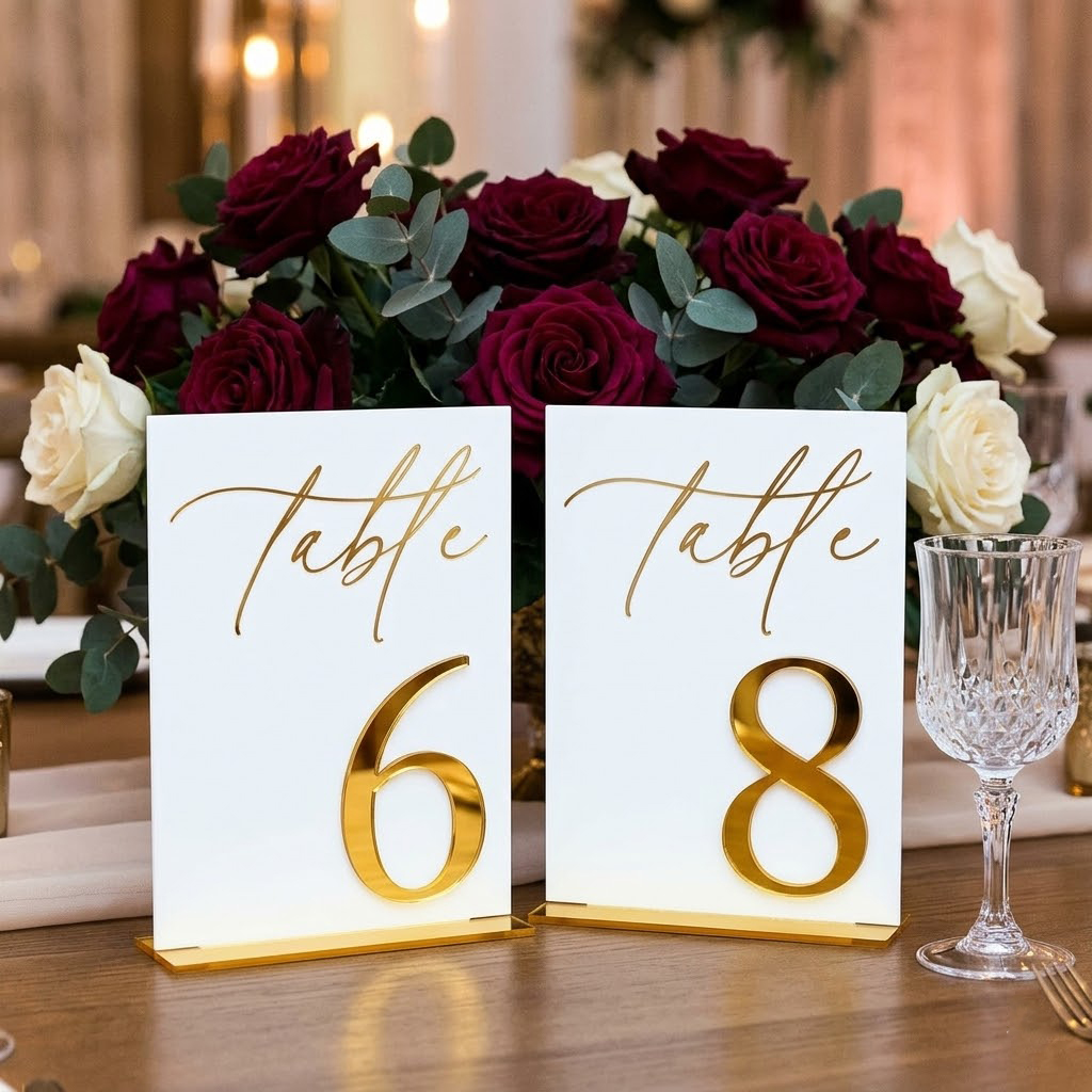 1-10 Düğün Masa Numaraları Sta - Table Number Gold incelemesi ve fiyatı
