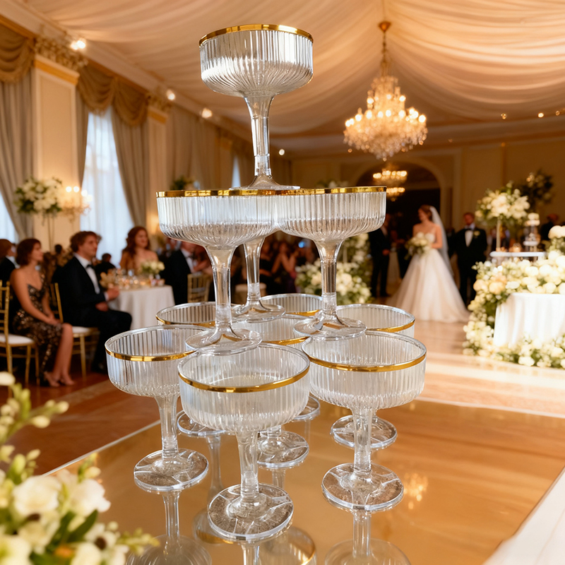 4-6 Katlı Akrilik Şampanya Kul - Champagne Tower Set incelemesi ve fiyatı