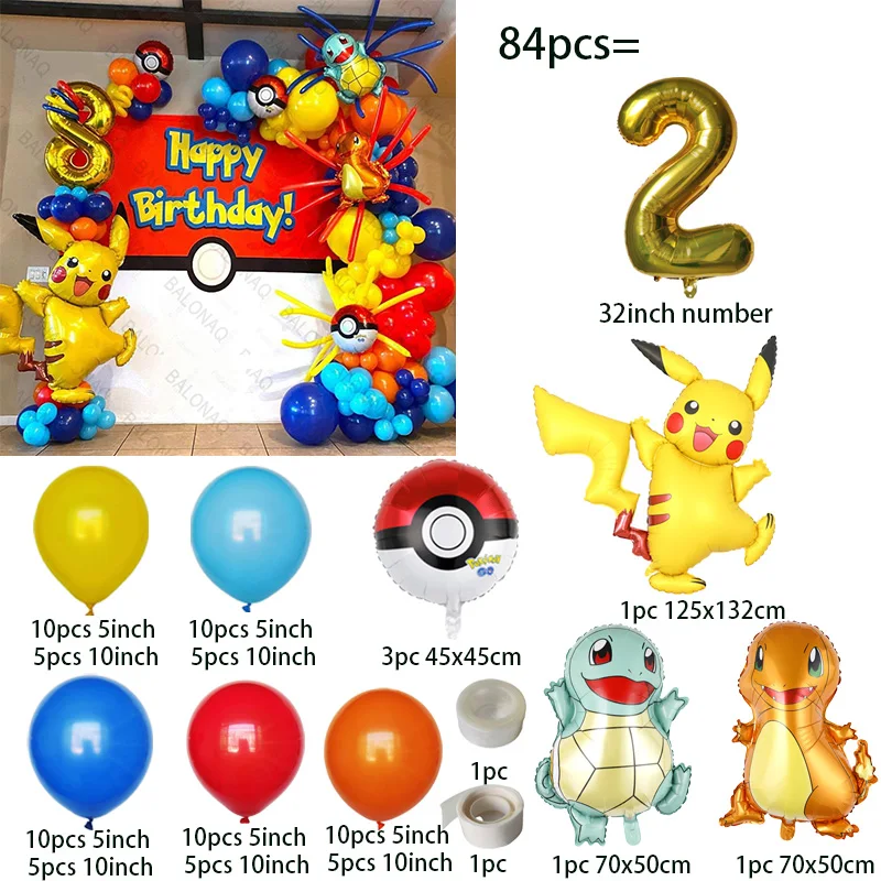 84 adet Pikachu Parti Balonlar - Wedding Supply Kit incelemesi ve fiyatı