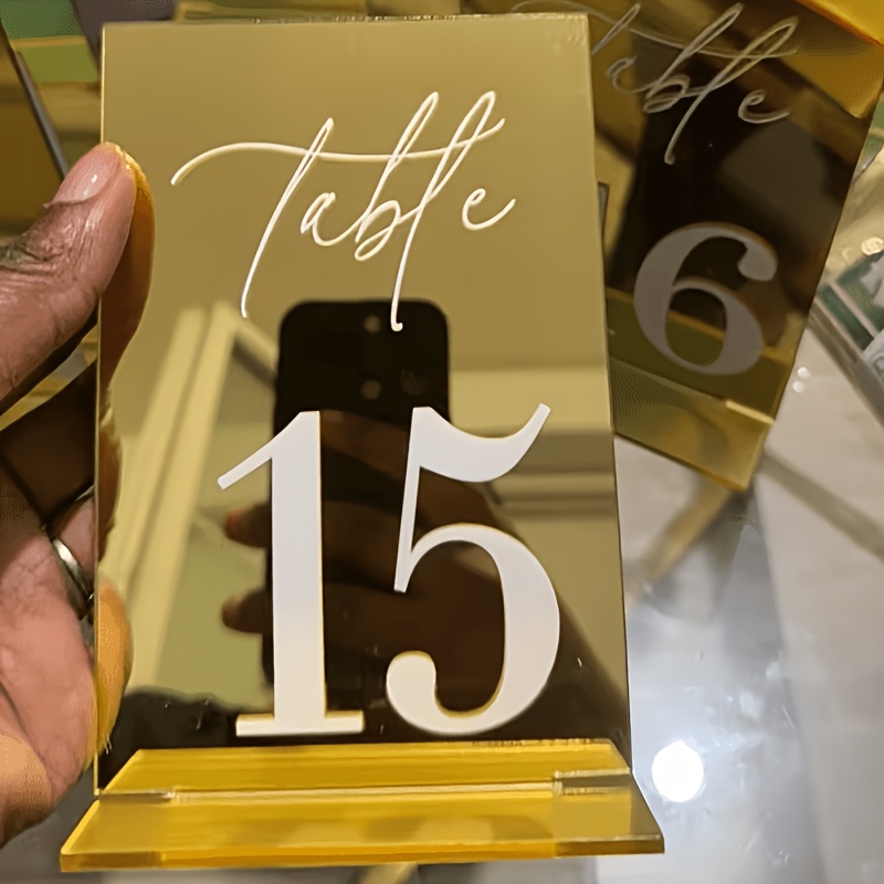 Altın Aynalı Akrilik Masa Numa - Table Number Gold incelemesi ve fiyatı
