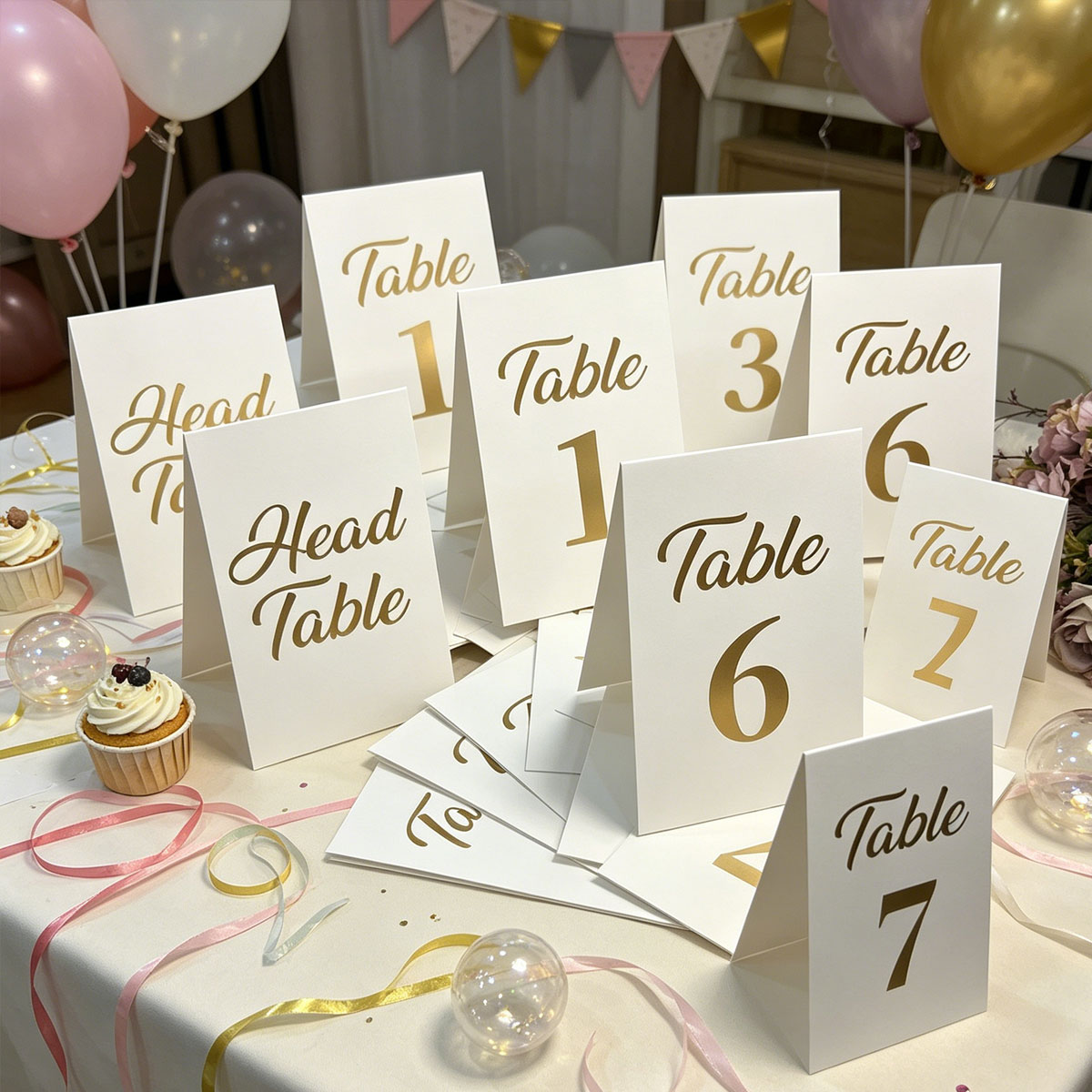 1 takım Altın Varak Düğün Masa - Table Number Gold incelemesi ve fiyatı