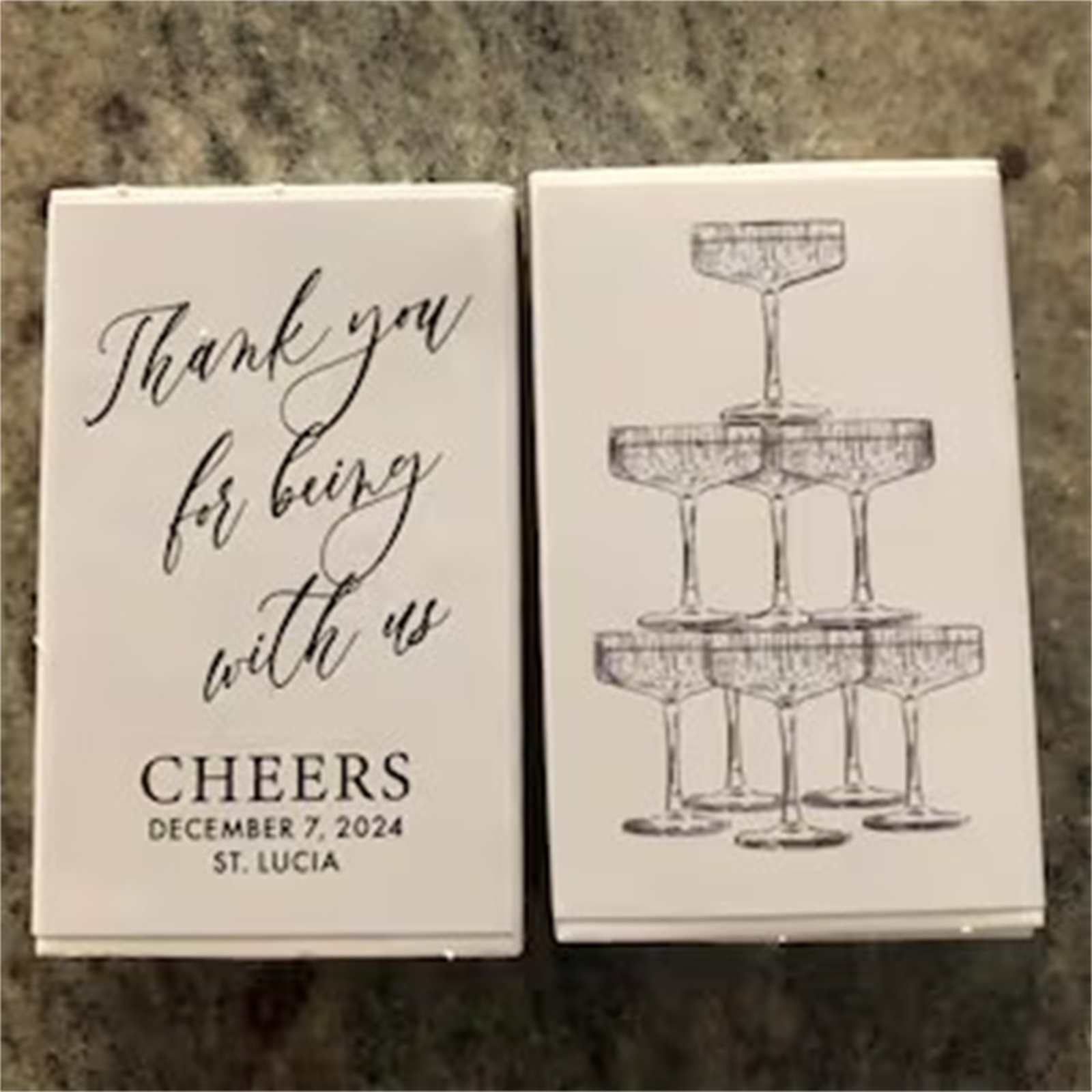 Kişiye Özel Kibrit Kutuları 50 - Champagne Tower Set incelemesi ve fiyatı