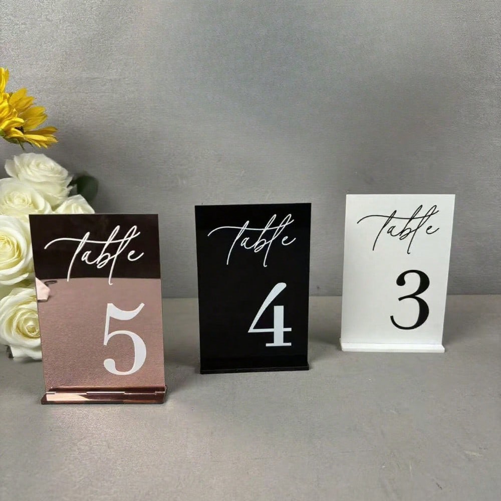 Altın Akrilik Ayna Numara Masa - Table Number Gold incelemesi ve fiyatı