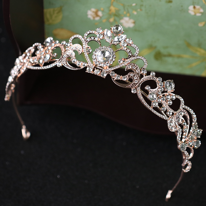 Trendy kristal taç gül altın g - Wedding Supply Store incelemesi ve fiyatı