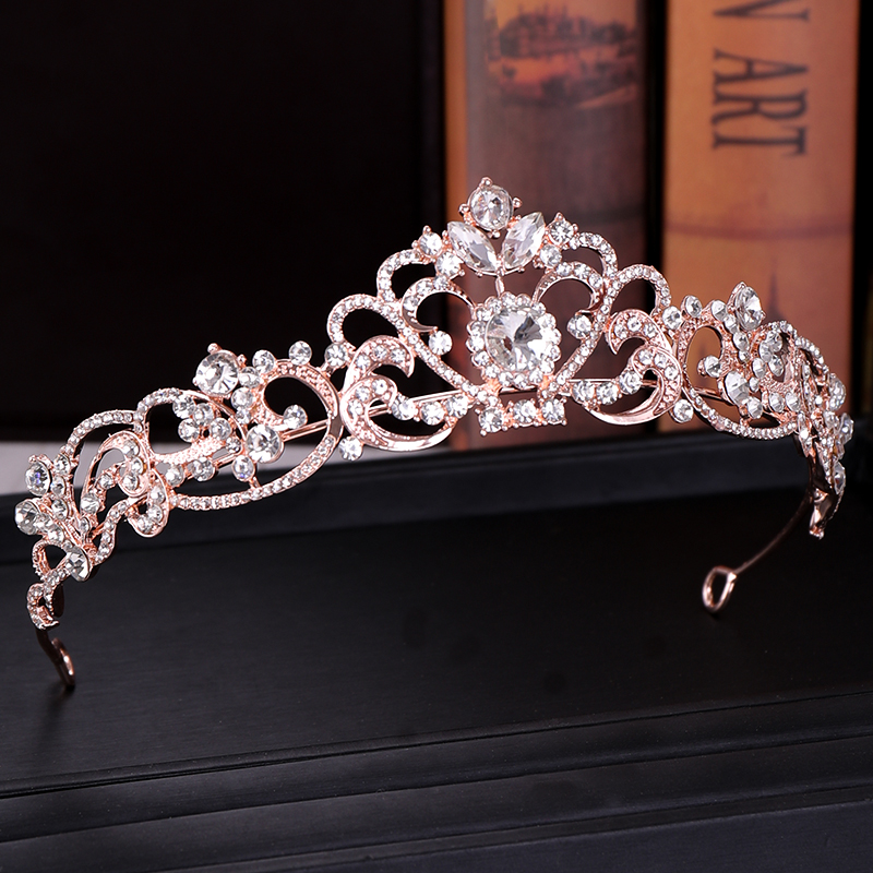 Trendy kristal taç gül altın g - Wedding Supply Store incelemesi ve fiyatı