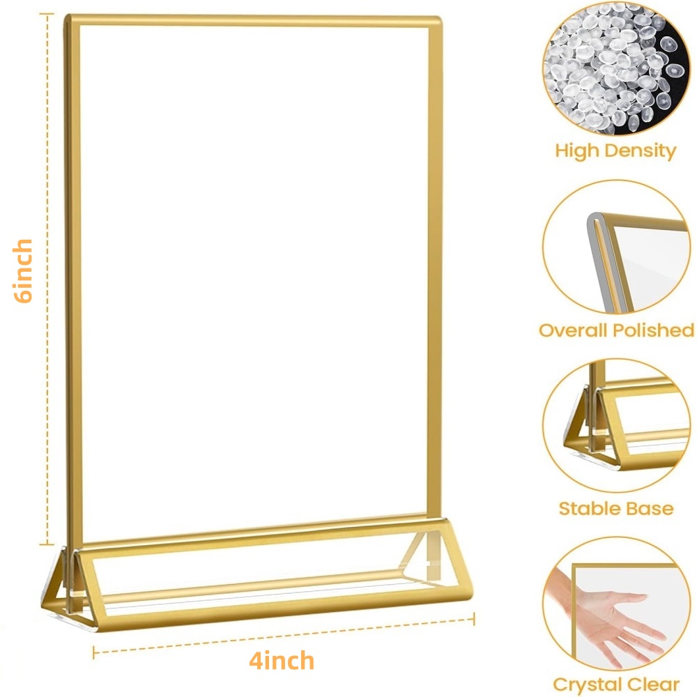 6'lı Paket Altın 4x6 Akrilik R - Table Number Gold incelemesi ve fiyatı