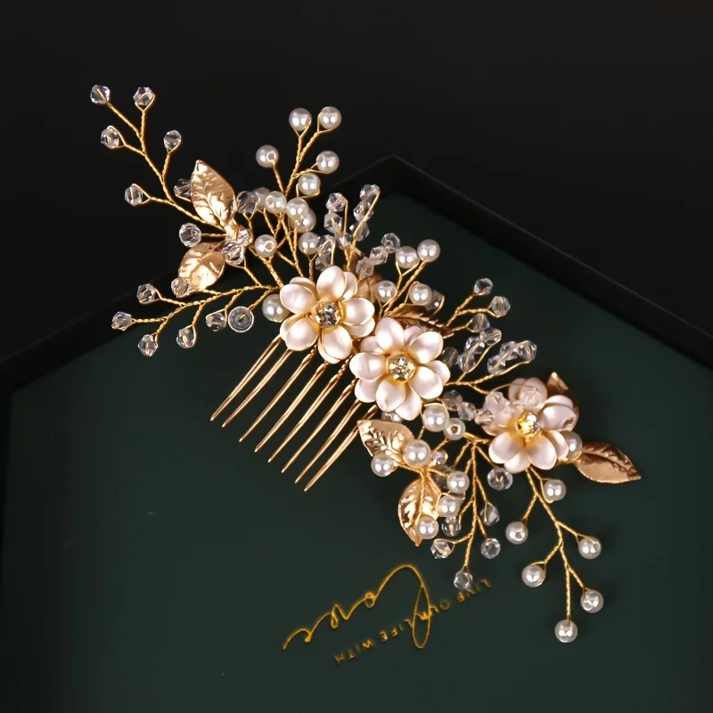 El yapımı altın renk çiçek saç - Wedding Supply Store incelemesi ve fiyatı