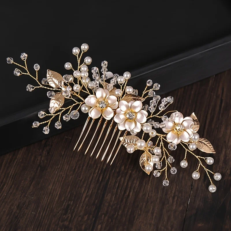 El yapımı altın renk çiçek saç - Wedding Supply Store incelemesi ve fiyatı