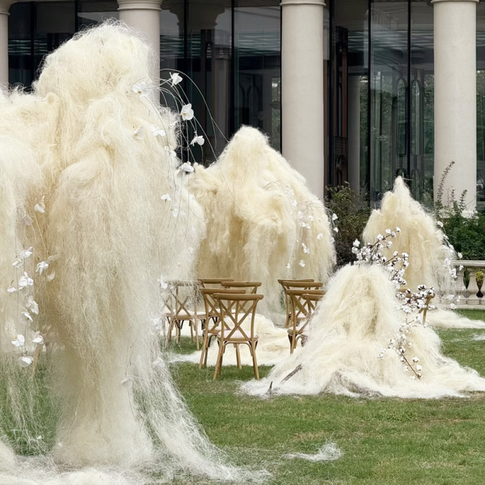 Dekoratif Renkli Keten İpek Çi - Supply Wedding Venue incelemesi ve fiyatı
